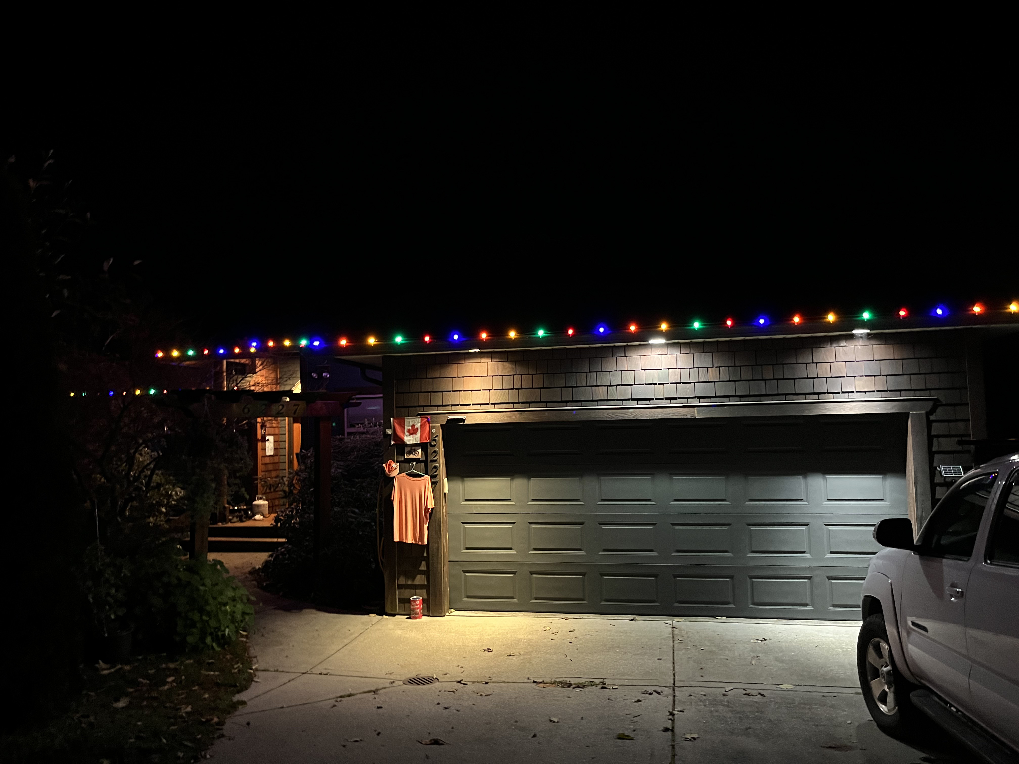 Multi-colour Christmas lights Sechelt BC